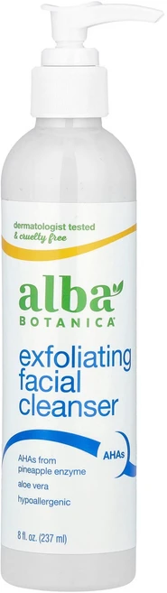 Alba Botanica 각질 제거 페이셜 클렌저 237ml(8fl oz) Botanica (알바 보타니카), 1개, 237ml - 쿠팡
