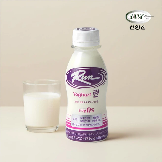신앙촌 120ml 12병 플레인 마시는 요구르트 런 당 칼로리 다운 프로바이오틱스 유산균음료 본사직영, 12개입 - 쿠팡