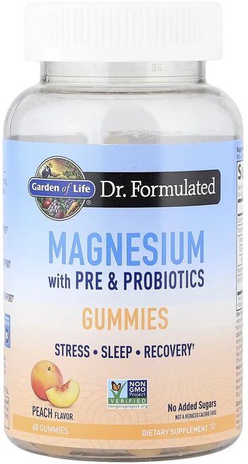 Garden of Life 마그네슘 함유 프리 & 프로바이오틱 구미젤리 복숭아 맛 구미젤리 60개, GardenofLife마그네슘함유프리프로바이오틱구미젤리 - 쿠팡