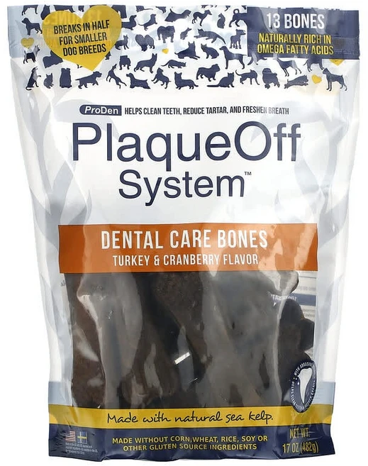 프로덴 플라그오프 시스템 치석제거껌 터키&크랜베리 칠면조 크랜베리맛 13개입 482그램, 482g - 쿠팡