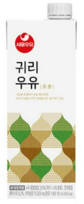 서울우유 귀리우유, 4개, 750ml