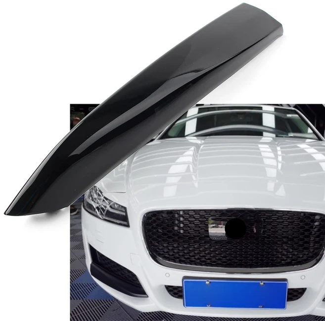 재규어 XF 2016 2017 2018 2019 2020용 우측 좌측 자동차 앞 범퍼 하단 그릴 글로스 블랙 인서트 커버 트림