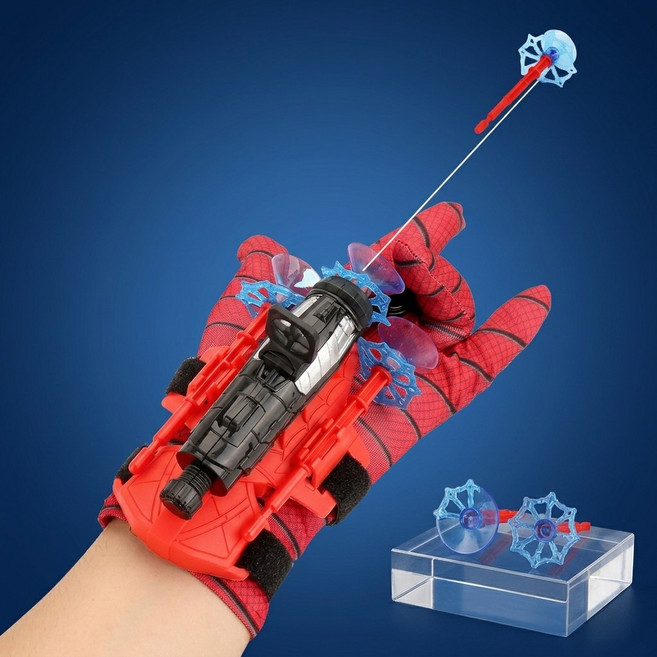 홈베리카 자동발사 웹슈터 스파이더맨 거미줄 발사기, 1개, 레드