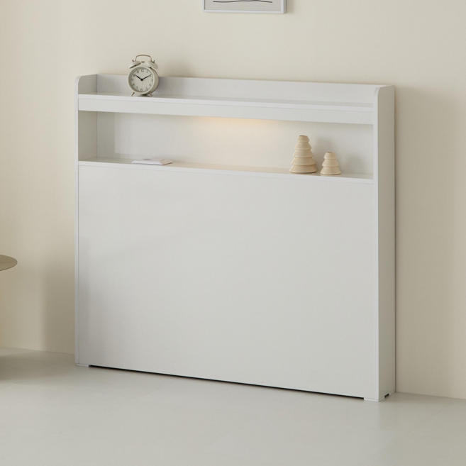 LED조명 선반 틈새 벽보드 침대 헤드보드 침대머리판, 화이트