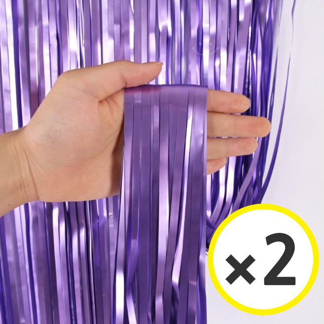 생일파티 용품 파티커튼 42컬러 홀로그램/새틴 무광/파스텔/샤이니 포토존 소품 은박 수술 가랜드 커튼 [에브리띵스마일], 새틴 퍼플, 2개