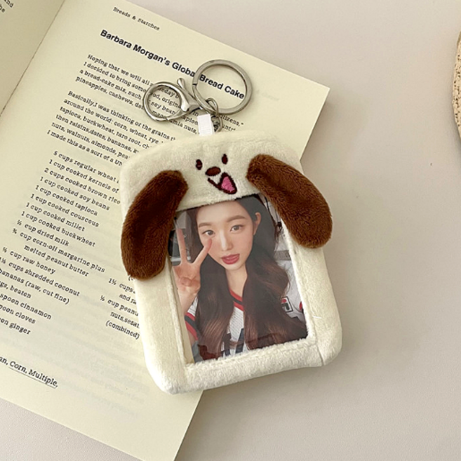 솔레르 귀여운 동물 털포카홀더, 1개, 2.커피 강아지