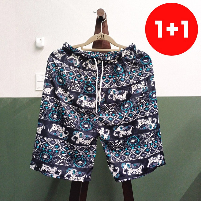 쿨쉐어 1+1 아이스 냉장고 코끼리 반바지 고무줄 밴딩 여름 쿨 팬츠 몸빼 홈웨어