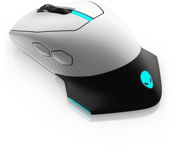 Alienware 유선/무선 게이밍 마우스 610M-라이트 루나 라이트, AW610M, AW610M - Lunar light