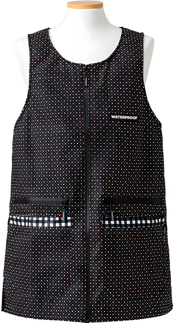 로사홈 점 조끼 망사 앞치마, 검정, 1개
