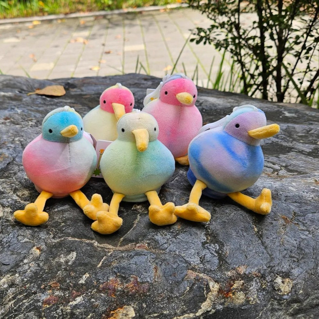 레인보우 반전키위새 키링, 1개, 랜덤, 13cm