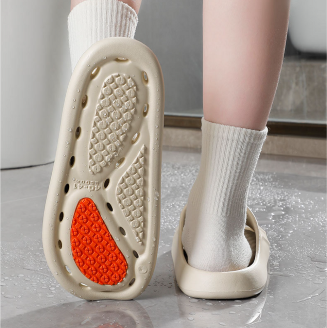 일상온 미끄럼방지 욕실화 초경량 EVA 슬리퍼, 아이보리, 1개