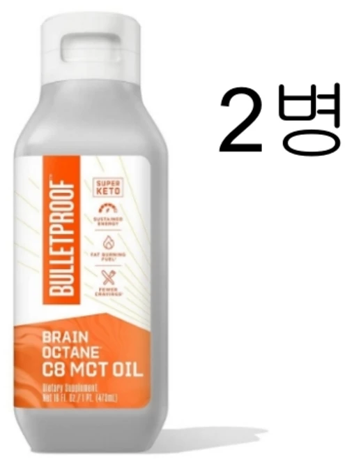 불렛프루프 브레인 옥테인 코코넛 오일 473ml 2팩, 2개 - 쿠팡