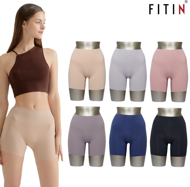 [방송히트]피트인537 복부보정 데일리 퓨징 누디 속바지 네모팬티 6종