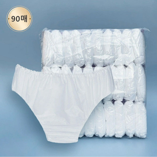 사시한사 상업용 여성 일회용 팬티 미용실 사우나 제모샵 도매 프리사이즈 고탄력 개별포장 통기 위생 화이트 100개입