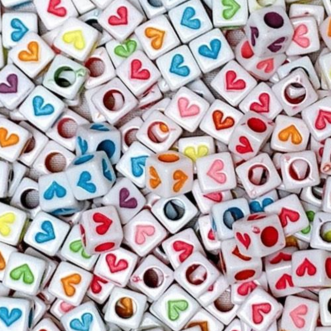 [루앤블리] 알파벳 영어 이니셜 숫자 하트 별 스마일 비즈 아크릴비즈 팩 모음 10g