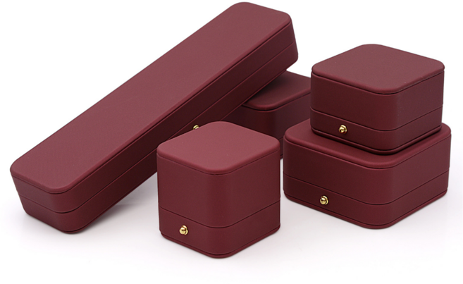 예물교환 프로포즈 반지함 반지 케이스 목걸이 팔찌 귀걸이, 1개, 귀걸이 와인