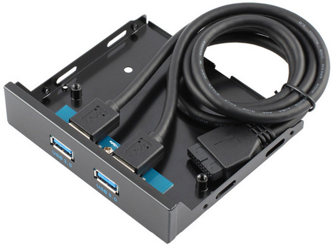 CYSM Xiwai USB 3.0 듀얼 포트 전면 패널-마더보드 20 핀 커넥터 케이블 PC용 3.5 인치 플로피 베이, [01] 기타