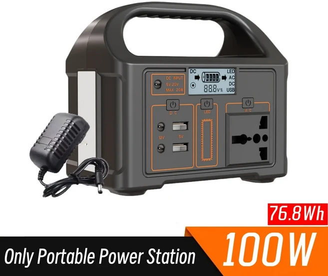 새로운 도착 야외 휴대용 500W 발전소 110V LED 조명 홈 캠핑에 한 비상 태양 광 은행, 01 220V, 02 UK Plug, 06 100W Power Station