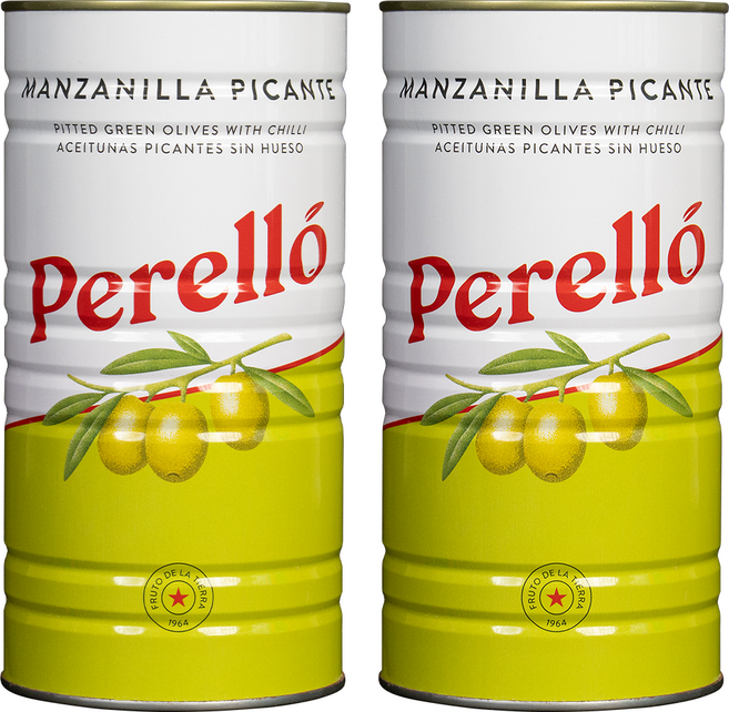 페렐로 만자닐라 피칸테 올리브 대용량 캔(통조림), 2개, 1.44kg