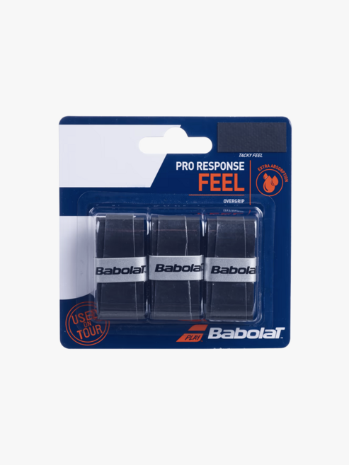 바볼랏 프로 리스폰스 테니스 오버그립 3개입, 1개, 블랙