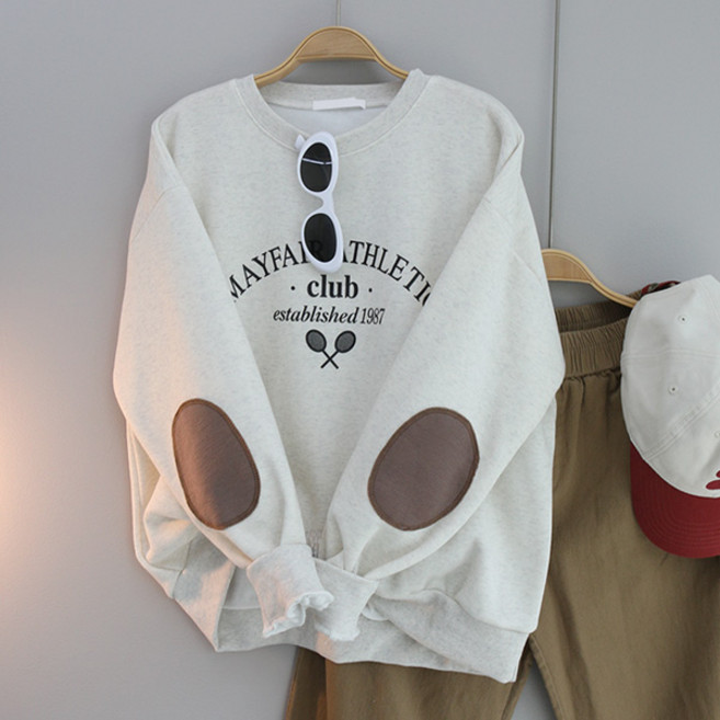 달콩 여성 빅사이즈 루즈핏 겨울티 테니스빵떡오버핏맨투맨(기모)