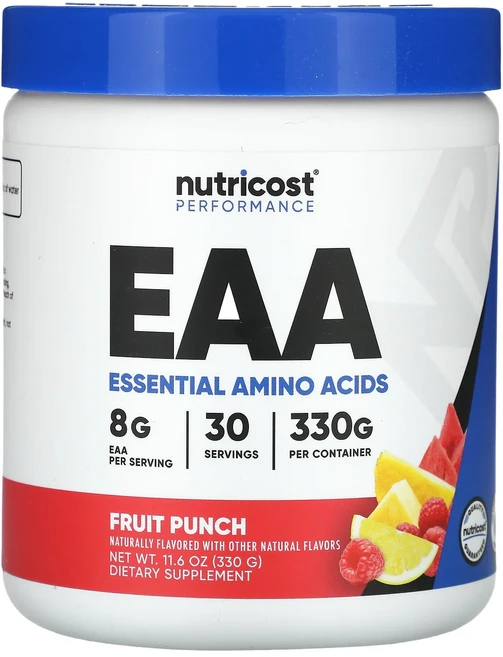 Nutricost 운동 능력 EAA 필수 아미노산 과일 펀치 맛 330g(11.6oz), Nutricost운동능력EAA필수아미노산과일펀치맛330, 330g, 1개 - 쿠팡