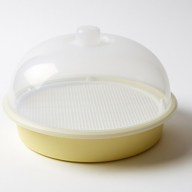 리앤리 국내산 전자레인지용 만능 스팀 찜기, 1개, 버터엘로우