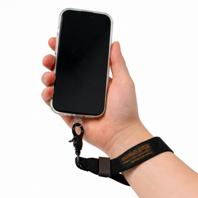 RIAVO 휴대폰 도난방지 강화 스트랩, 1개, 다크블랙