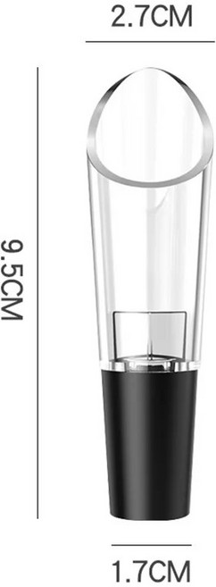 아크릴 와인 푸어러 디캔터 와인 휴대용 와인 에어레이터 푸어러 최대의 산소를 위한 빠른 와인 에어레이팅, 1개