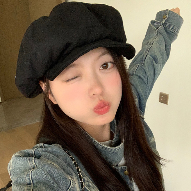 여성 구름 셔링 베레모 팔각모 뉴스보이캡 소두핏 봄여름 빅사이즈 그레이 모자