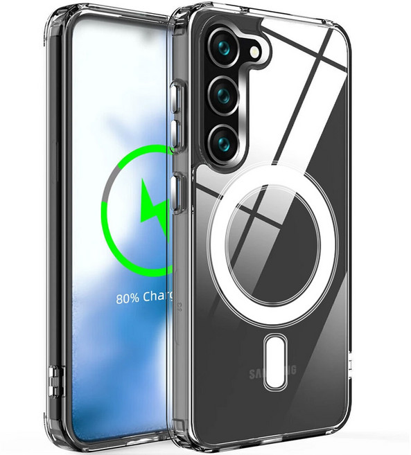 아이엔조이 아이폰 갤럭시 S 초강력 젤리 하드 투명 마그네틱 맥세이프 휴대폰 케이스 INJ-MSC01