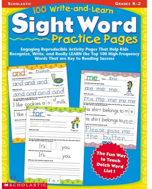 100 Write-And-Learn Sight Word Practice Pages 페이퍼북, Scholastic Teaching Resources