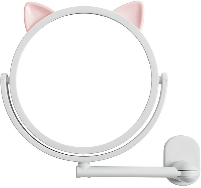 제이라이프 리틀키티 부착식 거울, 화이트