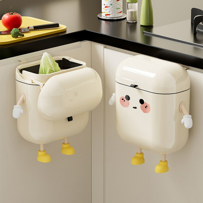 쬬린 귀여운 주방용 벽걸이형 쓰레기통---사용금지, 1개