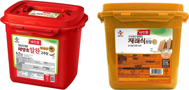 해찬들 6.5kg 고추장 + 6.5kg 된장, 4세트, 13kg