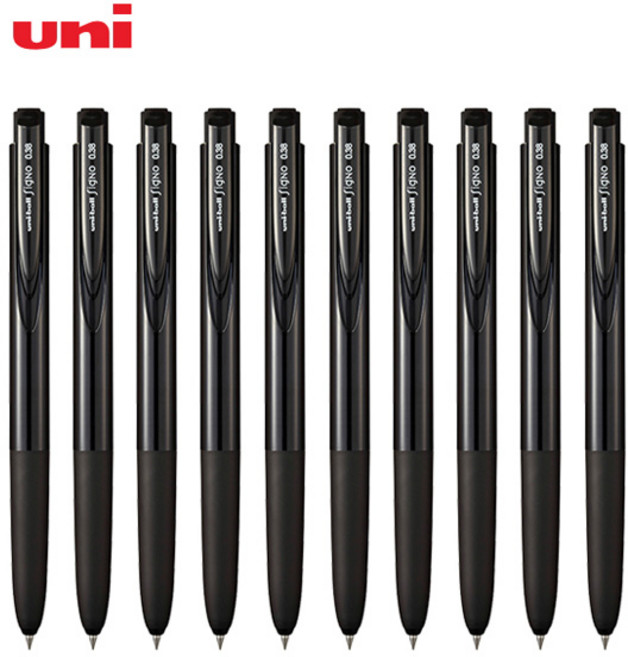 시그노 알티원 펜 UMN155 0.28mm, 블랙, 10개