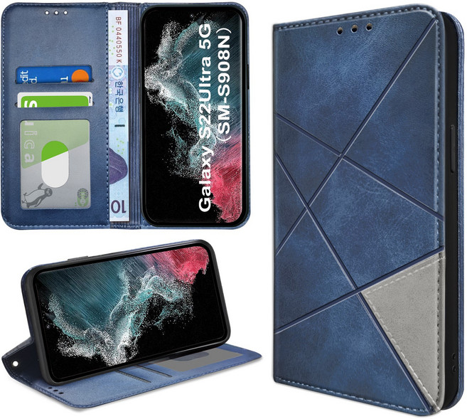 아칸크 삼성 갤럭시 S22Ultra (SM-S908N) 다이어리 지갑 휴대폰 케이스