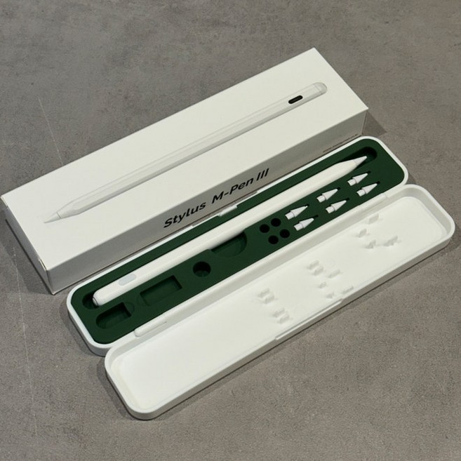 굿즈엔 유무선충전 아이패드 호환 3세대 펜슬, 1개, 화이트