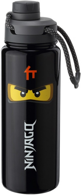 레고 닌자고 스테인리스 보온 머그컵 물통, 검정색 음료컵 710ml