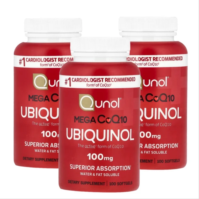 퀴놀 CoQ10 메가 100mg 100정 3병 코큐텐 유비퀴놀 Ubiquinol, 3개 - 쿠팡