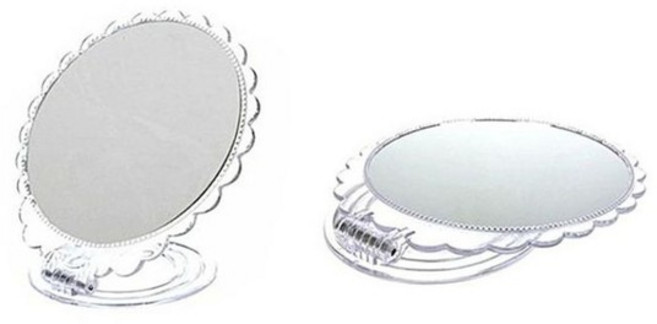 매일M 투명 플라워 스탠드거울 중 1개 화장대거울 탁상거울 haru*011479001EA sou+9893BM