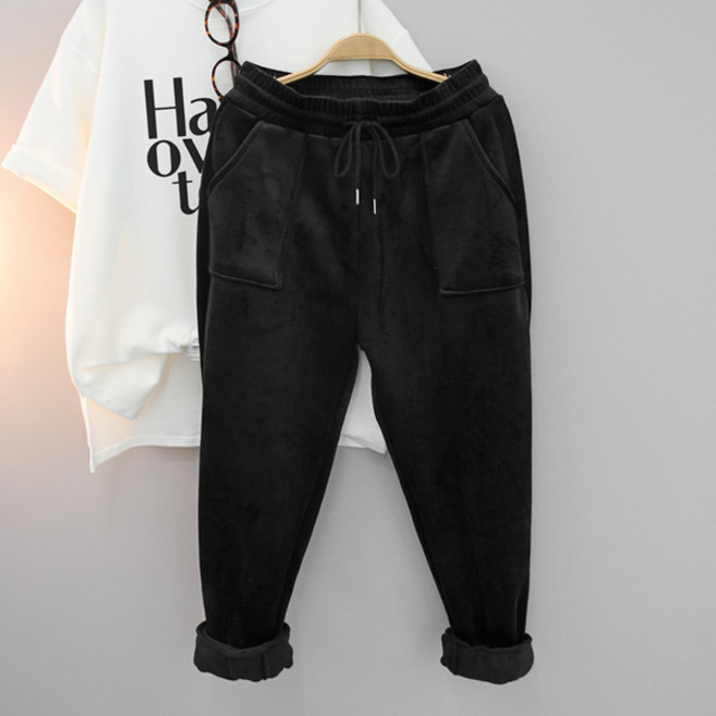 달콩 여성 도톰 따뜻한 겨울바지 카벨코듀로이조거팬츠(융기모)