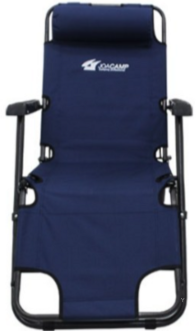 조아캠프 3단 침대의자 폴딩체어, 대 1+1 네이비, 2개