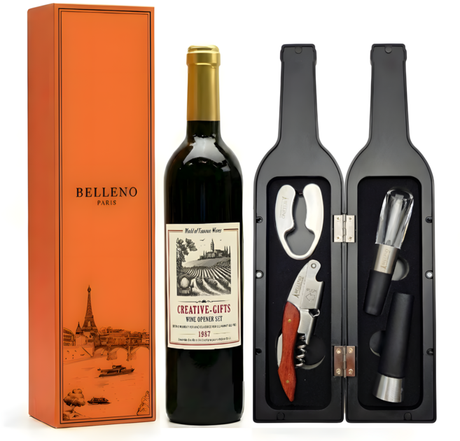벨레노 와인오프너 세트 생일 집들이 연말 크리스마스 선물, 1세트, 골드와인st오프너