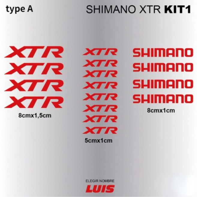 자전거스티커 자전거 장식용 XTR 스티커 MTB 로드 프레임 데칼 사이클링 DIY 장식 반사 스티커 키트 액세서리, type A-red, 1개