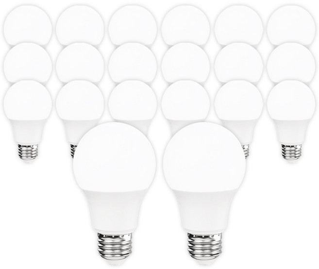 라인라이팅 LED 에코 벌브 전구 8w (주광/전구/주백), 주광색, 20개