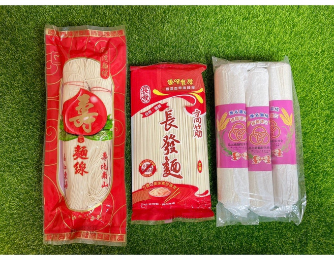 長發麵 長壽麵 三環麵 白麵線, 1個, 長發麵(240g/包)
