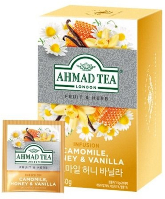 아마드티 캐모마일 허니 바닐라 허브차 20티백