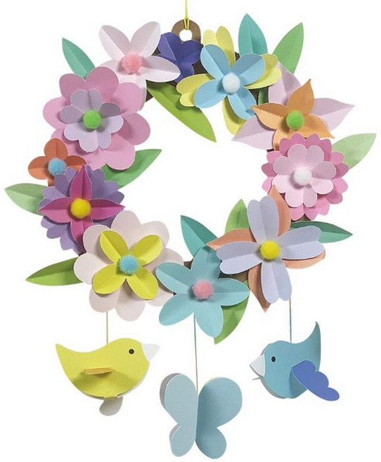 맘아트 [맘아트] 종이꽃 리스 만들기, 1개