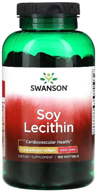 스완슨 대두 레시틴 Soy Lecithin 1200mg 소프트젤 180정, 1개 - 쿠팡